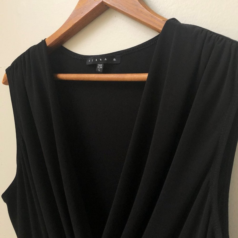 sleeveless faux-wrap side knot jumpsuit CUTE!